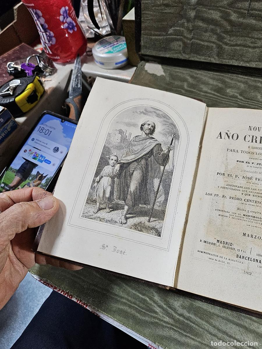 Juegos de mesa: libro antigo 1862 mes del a&ntilde;o cristiano - Foto 3