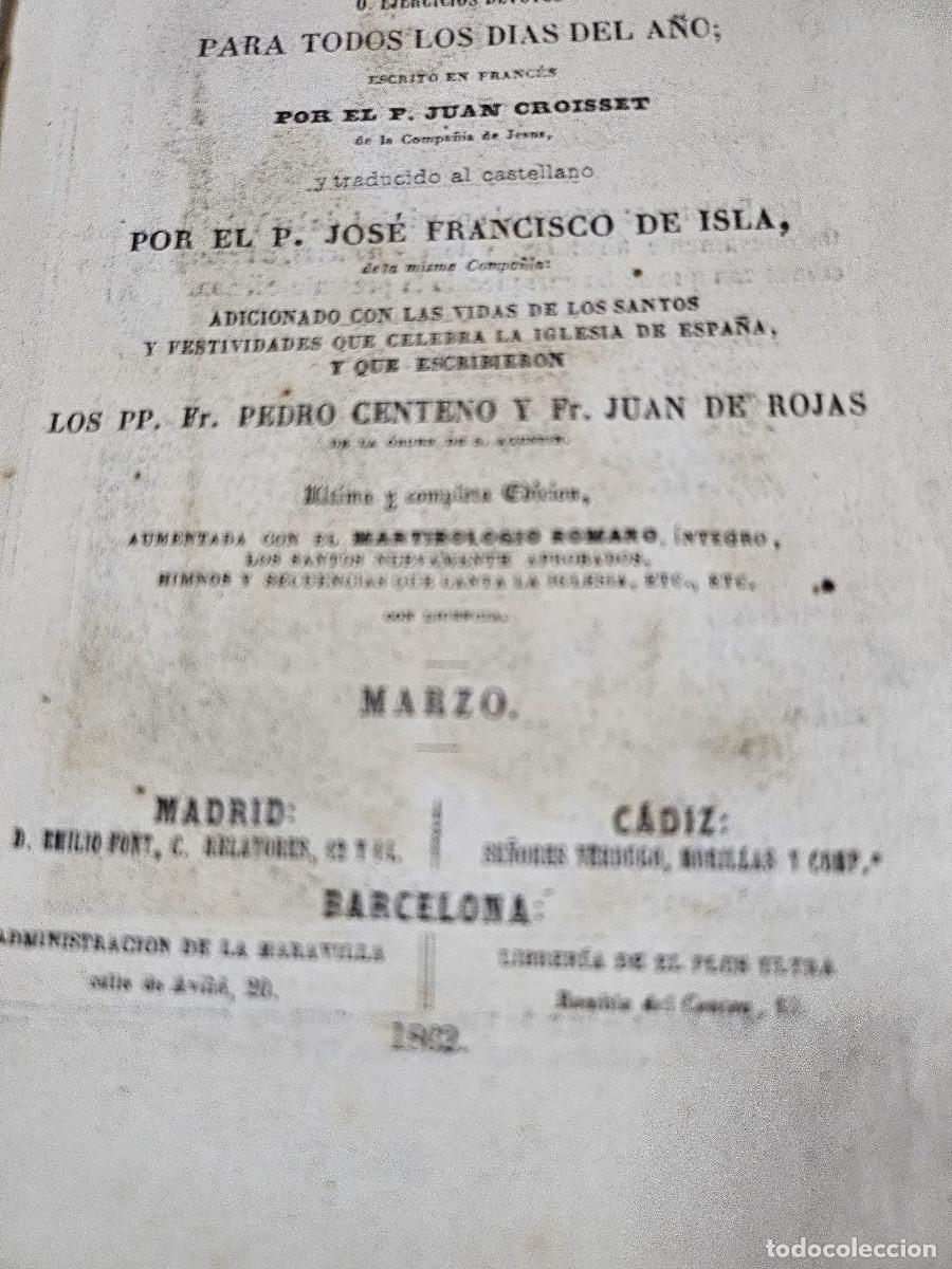 Juegos de mesa: libro antigo 1862 mes del a&ntilde;o cristiano - Foto 5