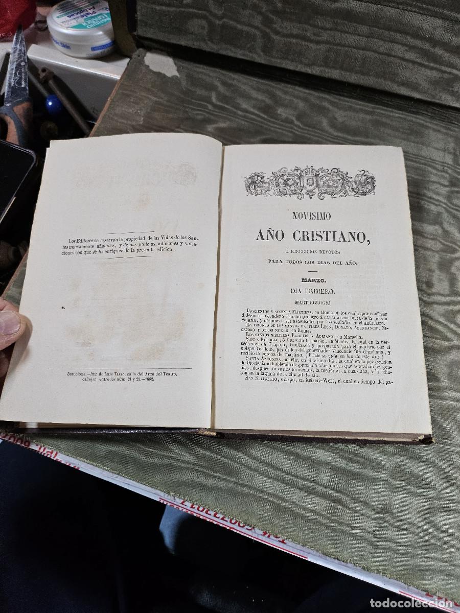 Juegos de mesa: libro antigo 1862 mes del a&ntilde;o cristiano - Foto 6