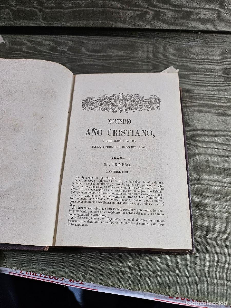 Juegos de mesa: libro antigo 1862 mes del a&ntilde;o cristiano - Foto 5