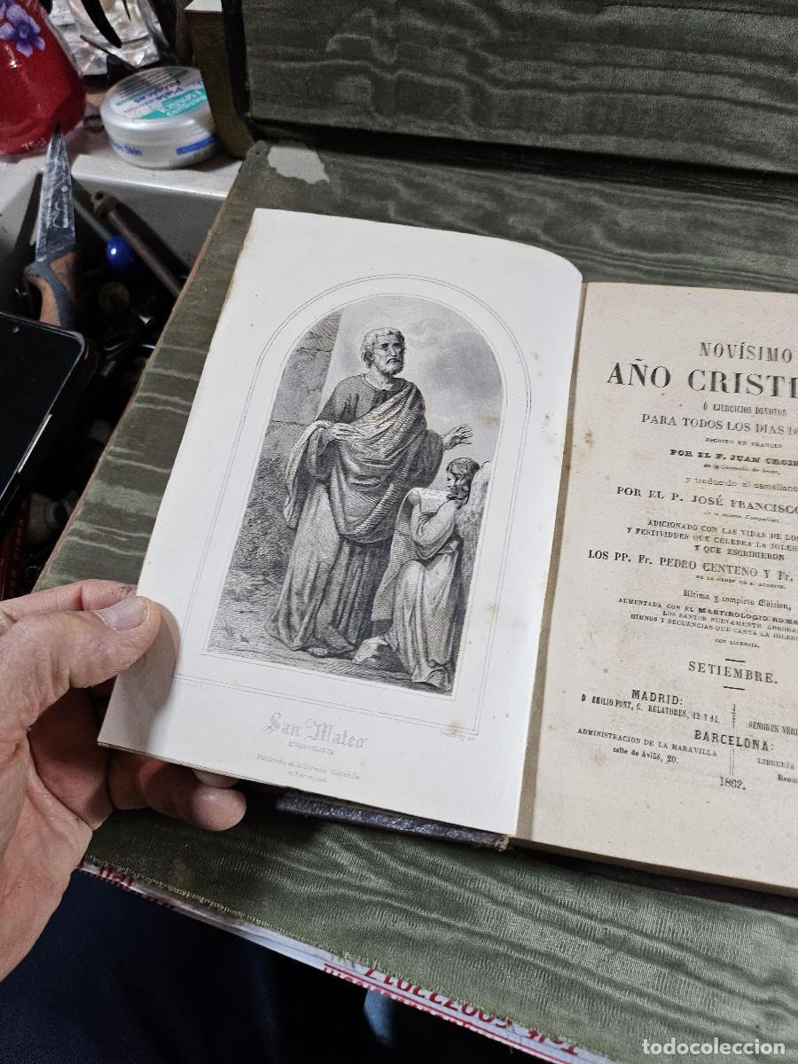 Juegos de mesa: libro antigo 1862 mes del a&ntilde;o cristiano - Foto 4
