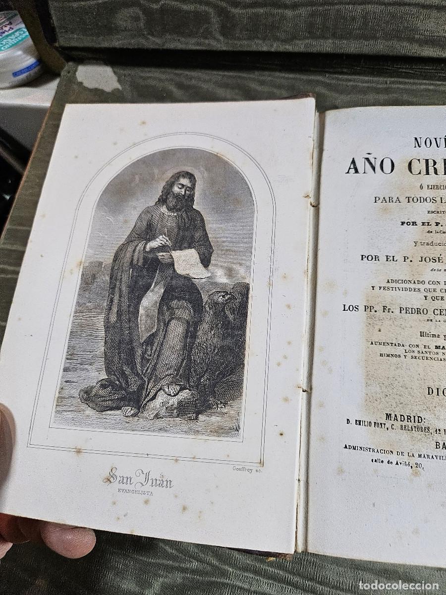Juegos de mesa: libro antigo 1862 mes del a&ntilde;o cristiano - Foto 3