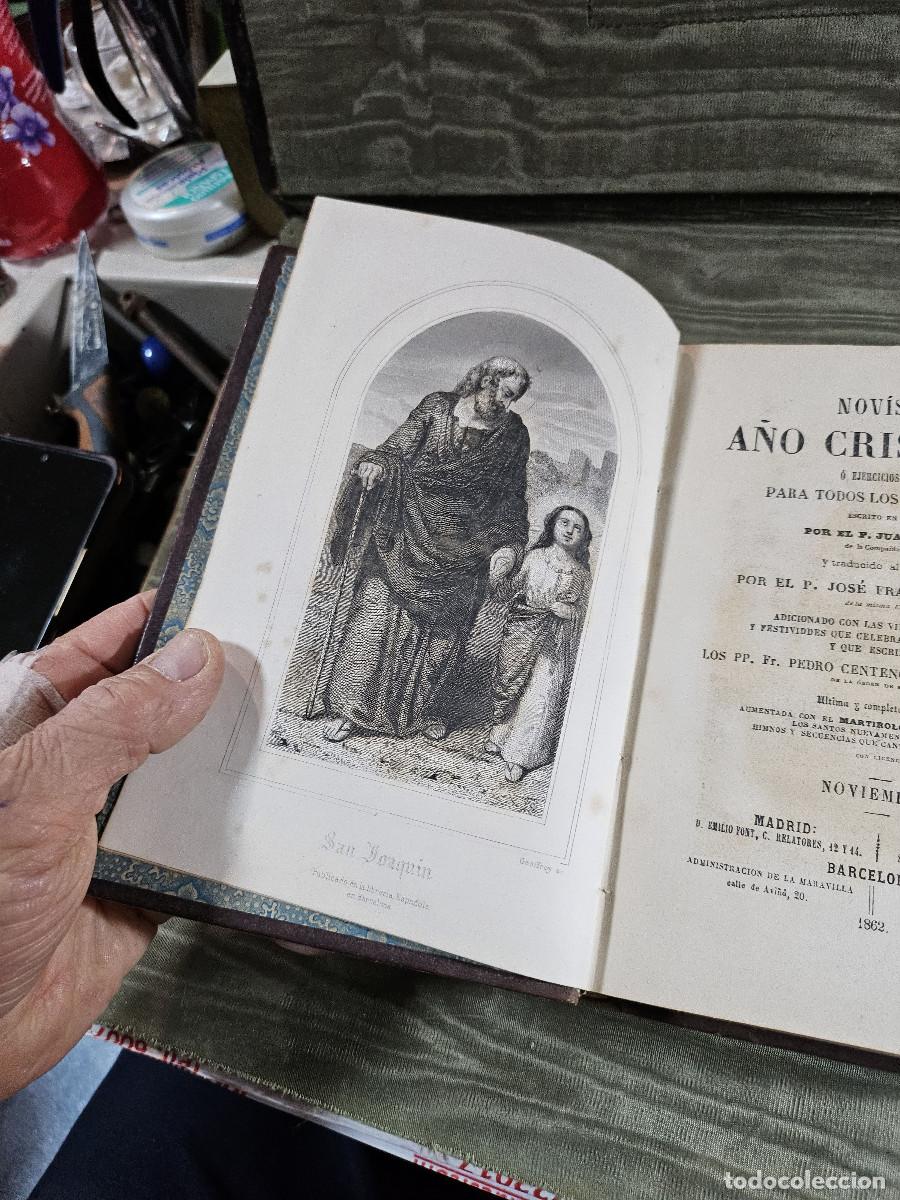 Juegos de mesa: libro antigo 1862 mes del a&ntilde;o cristiano - Foto 3