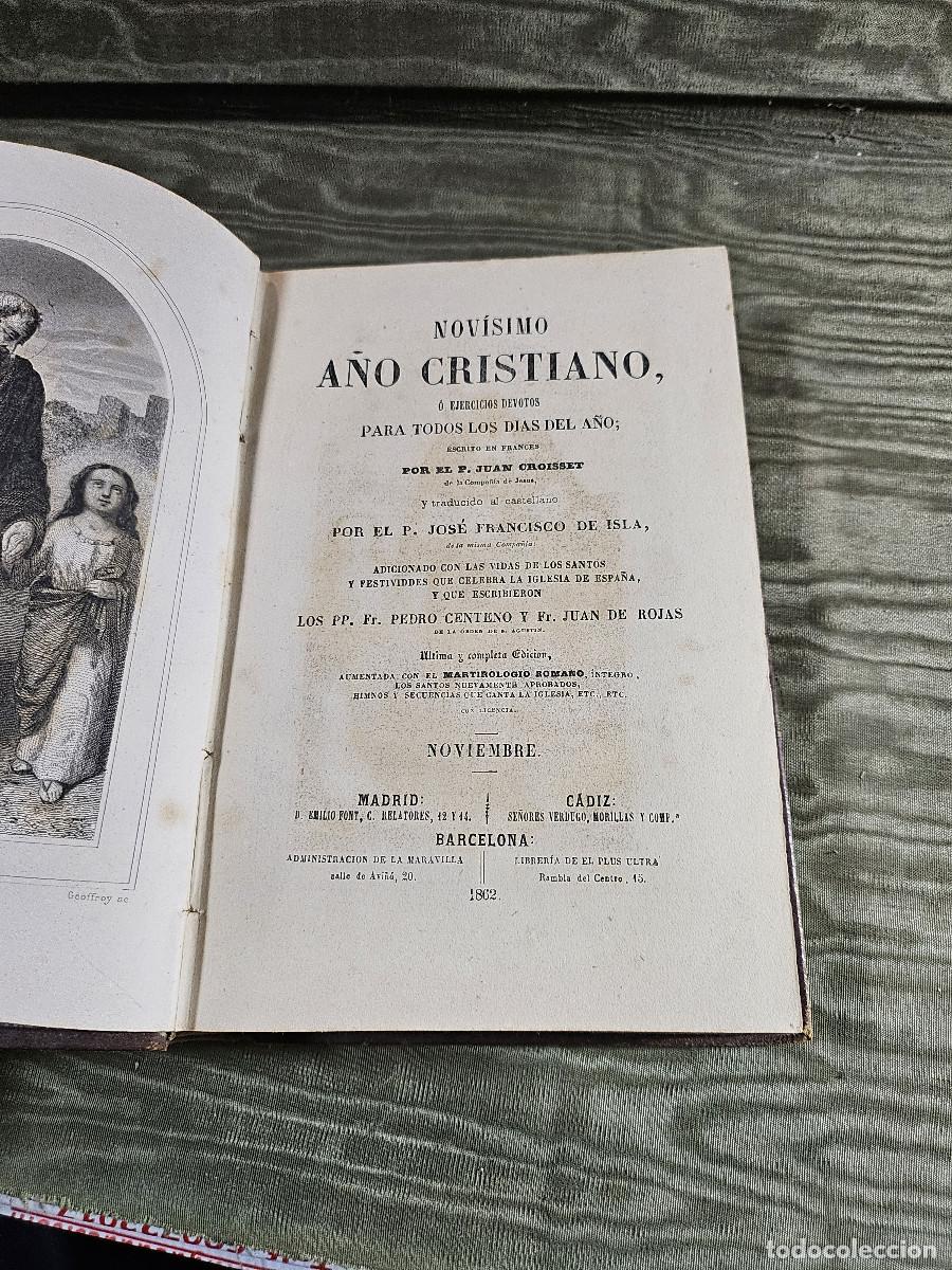Juegos de mesa: libro antigo 1862 mes del a&ntilde;o cristiano - Foto 4