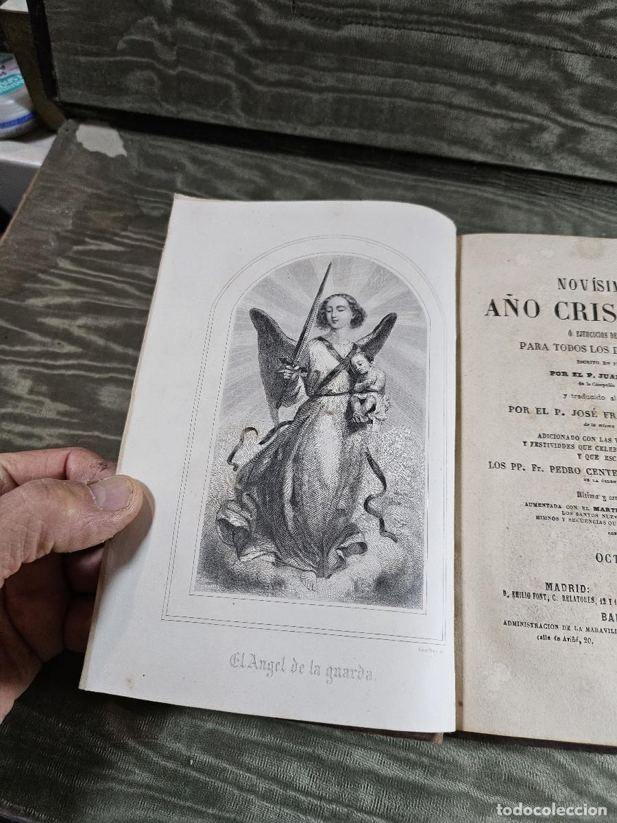Juegos de mesa: libro antigo 1862 mes del a&ntilde;o cristiano - Foto 4