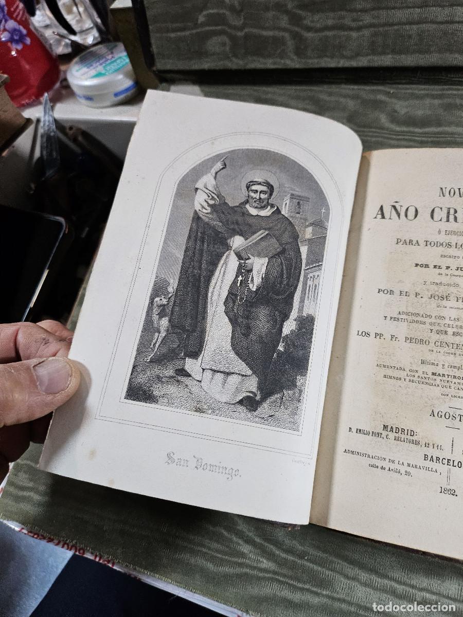 Juegos de mesa: libro antigo 1862 mes del a&ntilde;o cristiano - Foto 4