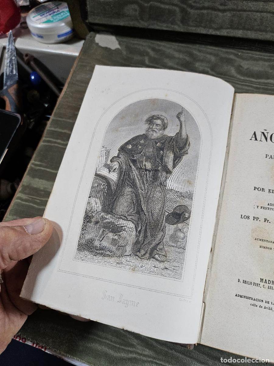 Juegos de mesa: libro antigo 1862 mes del a&ntilde;o cristiano - Foto 5
