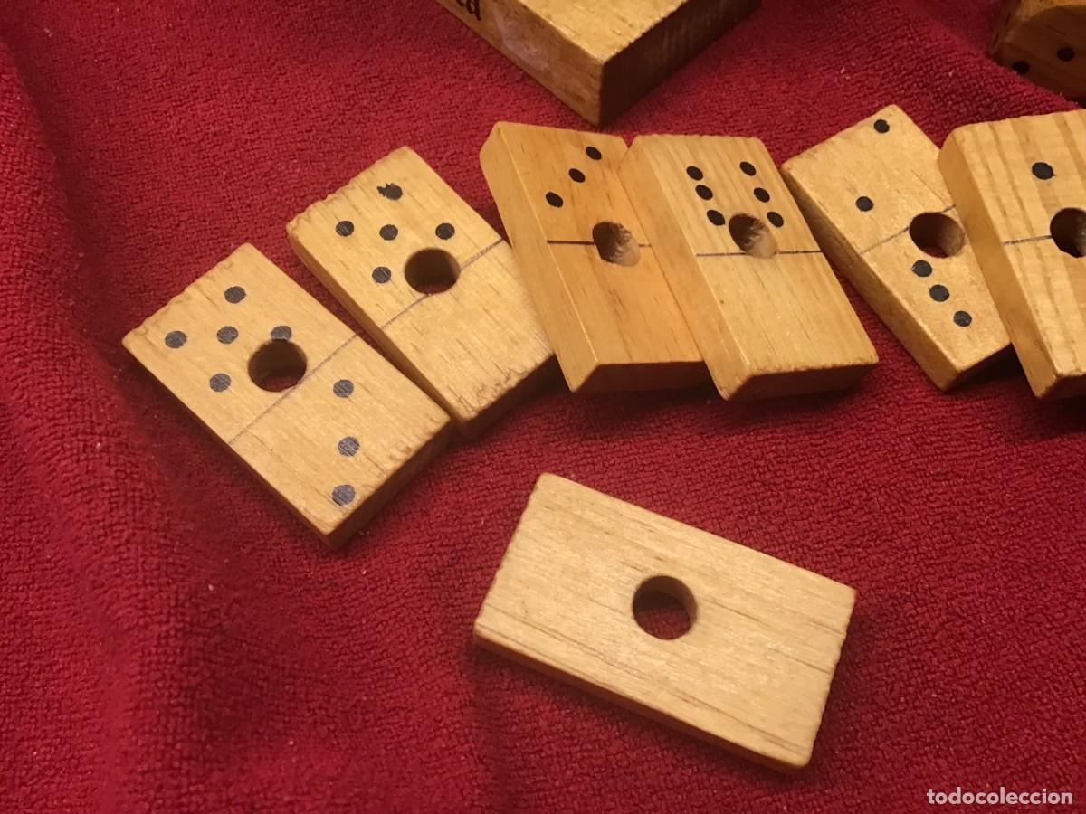 Juegos de mesa: Original Domin&oacute; de madera. COMPLETO - Foto 3