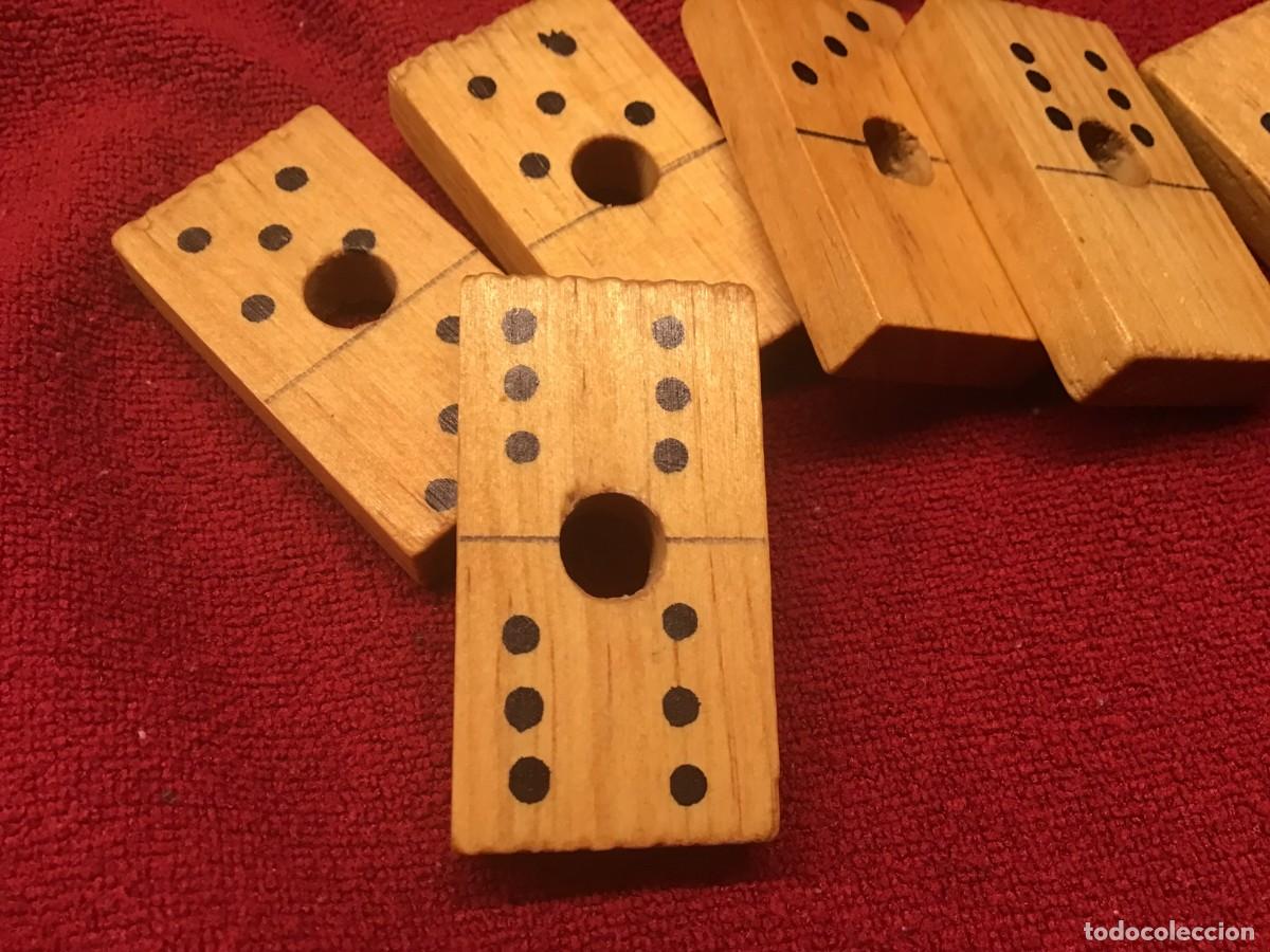 Juegos de mesa: Original Domin&oacute; de madera. COMPLETO - Foto 4