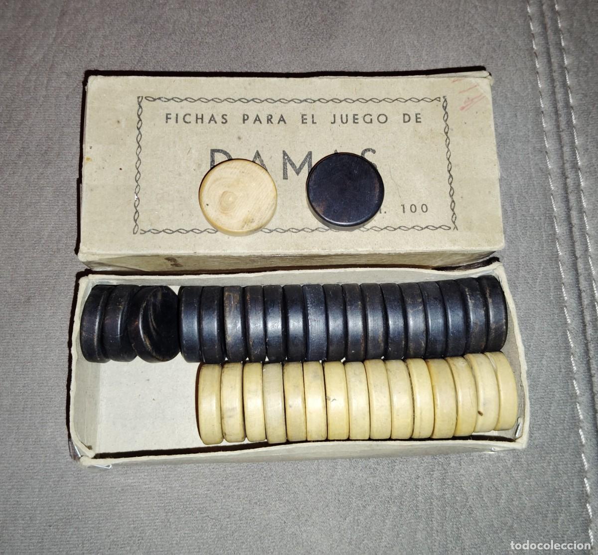 Juegos de mesa: FICHAS PARA EL JUEGO DE DAMAS, N&uacute;m. 100, MADERA - Foto 3