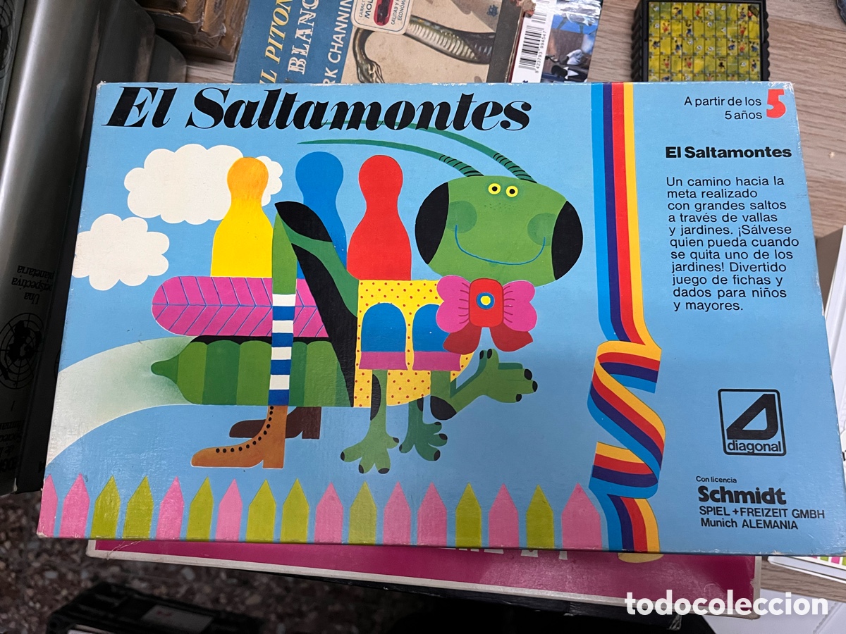 Juegos de mesa: Antiguo juego de mesa el saltamontes. Schmidt. Diagonal - Foto 1