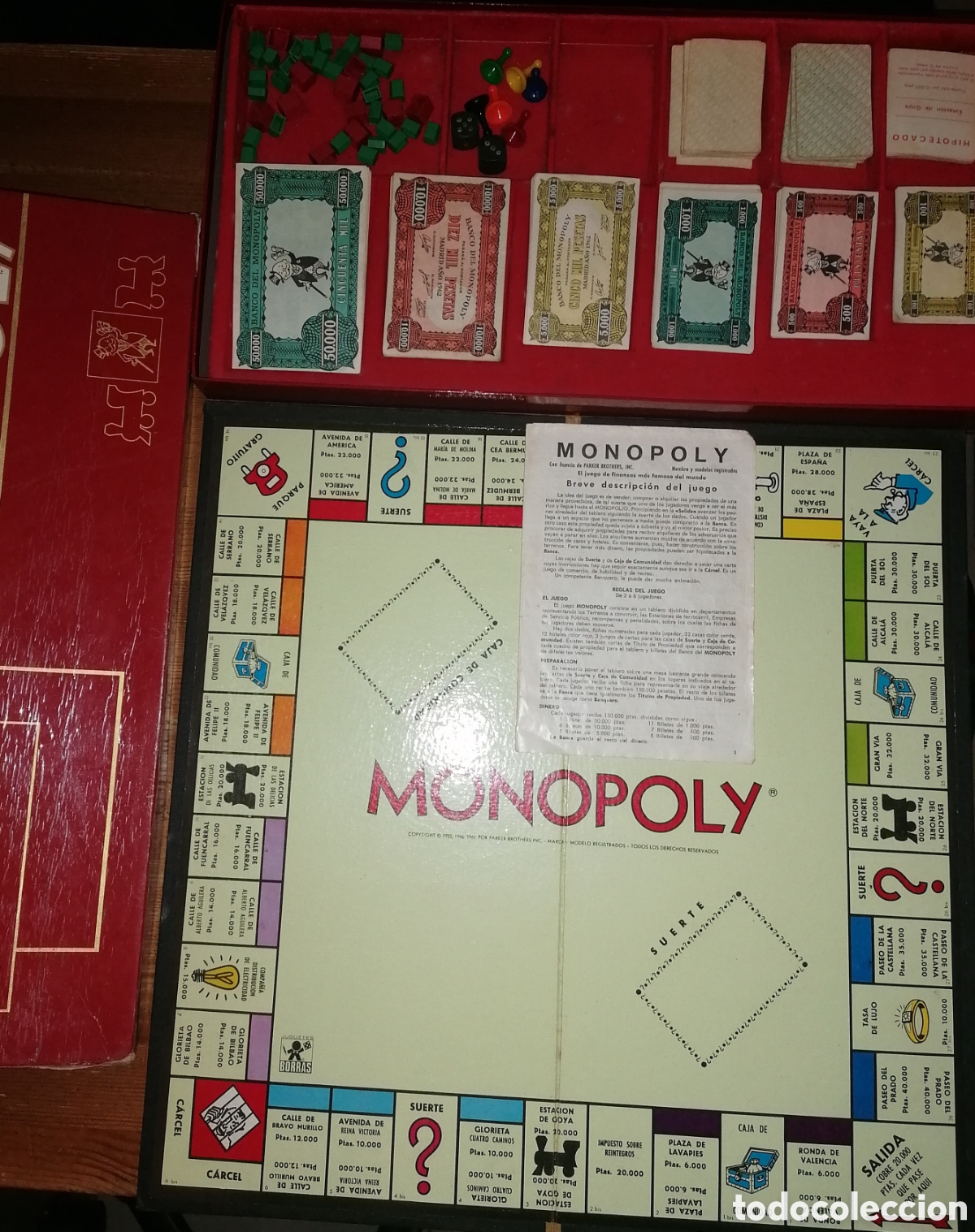 Juegos de mesa: Antiguo MONOPOLY de BORRAS - Raro - Foto 3