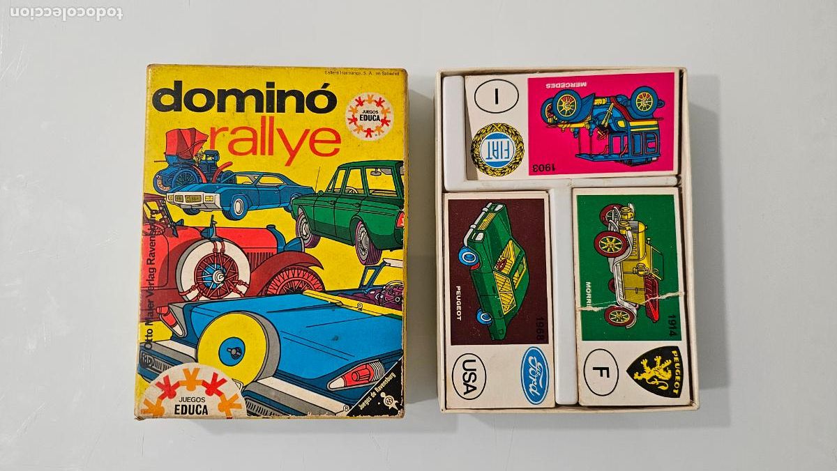 Juegos de mesa: Domin&oacute; rallye / EDUCA / 1969 / Incompleto - Foto 2