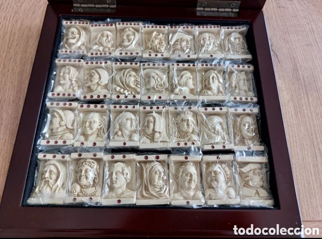 Juegos de mesa: Domin&oacute; renacentista con caja de madera - Foto 2