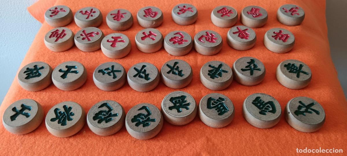 Juegos de mesa: AJEDREZ CHINO DE FICHAS DE MADERA - Foto 1