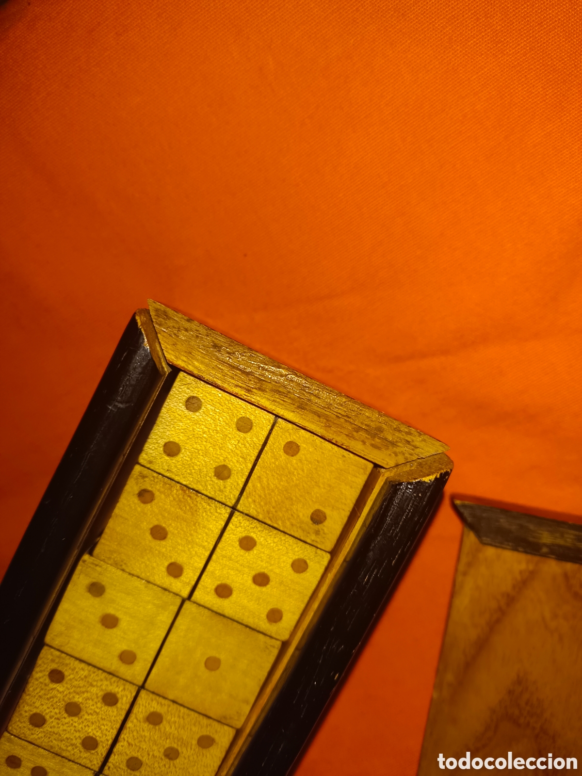 Juegos de mesa: Conjunto antiguo de Dominos en caja de madera - Foto 4