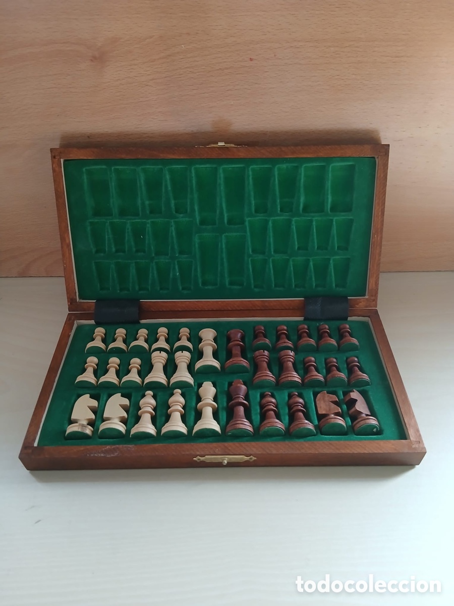 Juegos de mesa: Tablero de ajedrez de madera, plegable - Foto 2