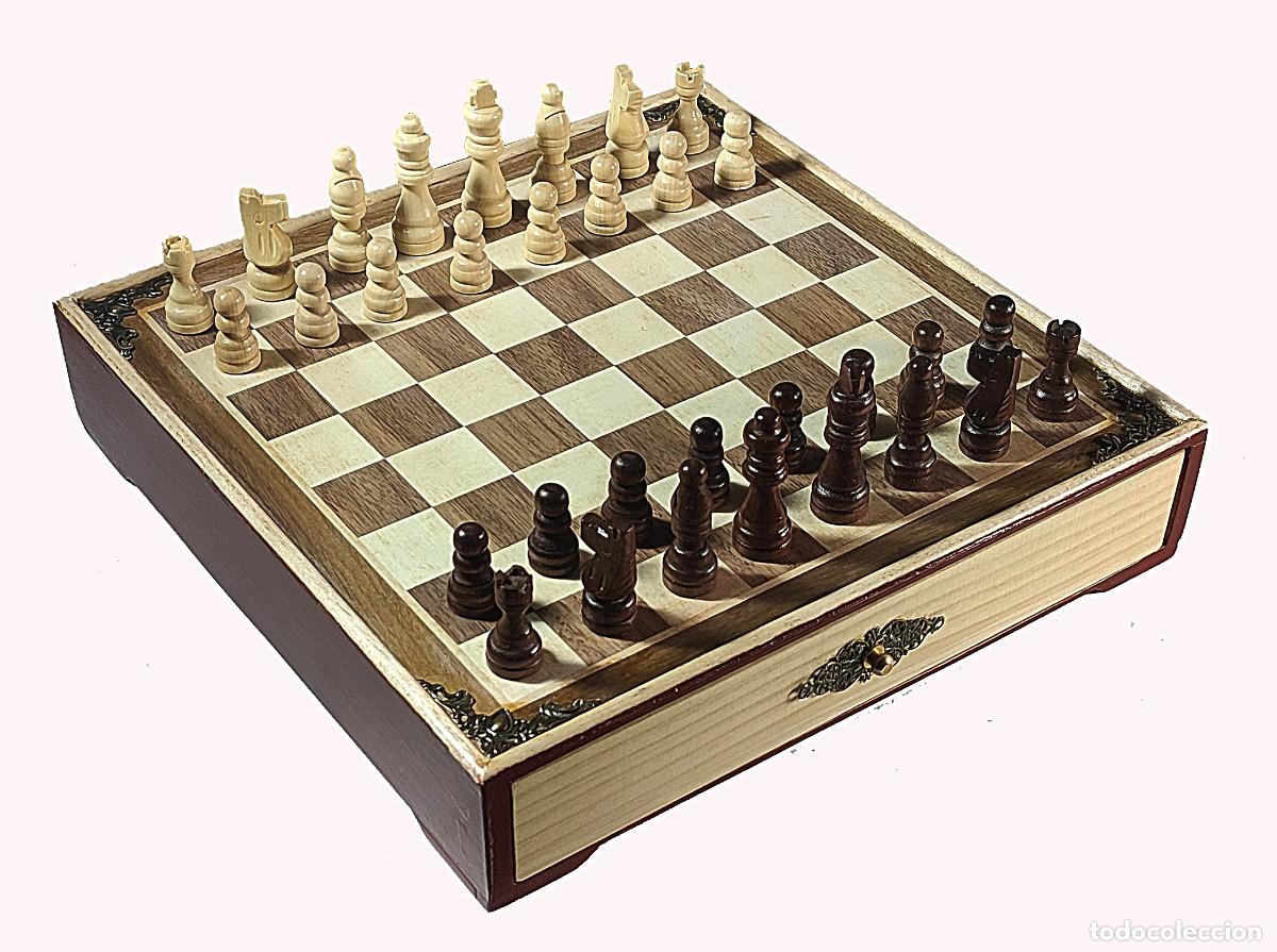 Juegos de mesa: Ajedrez de madera y Damas - Foto 4
