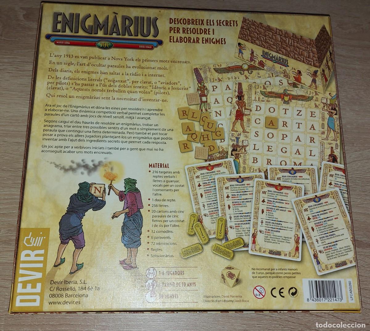 Juegos de mesa: Juego de mesa ENIGMARIUS DE DEVIR NUEVO EN CATALAN - Foto 2