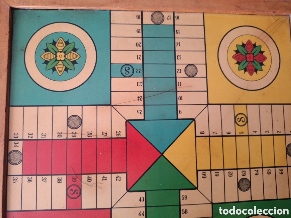 Juegos de mesa: Antiguo tablero de parch&iacute;s y damas - Foto 5