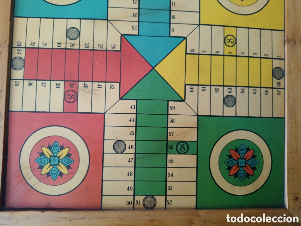 Juegos de mesa: Antiguo tablero de parch&iacute;s y damas - Foto 6