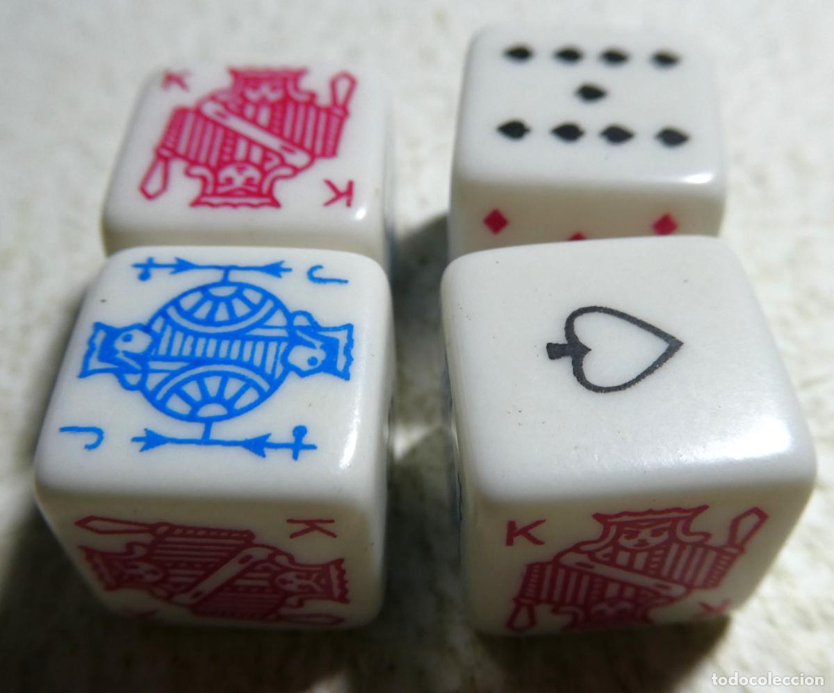 Juegos de mesa: lote de 4 dados de p&oacute;ker - Foto 2