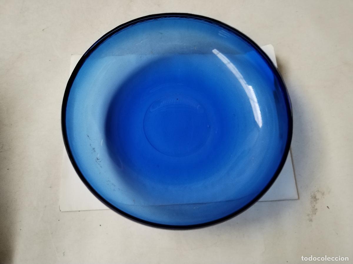 Juegos de mesa: cuenco bandeja cristal azul - Foto 2