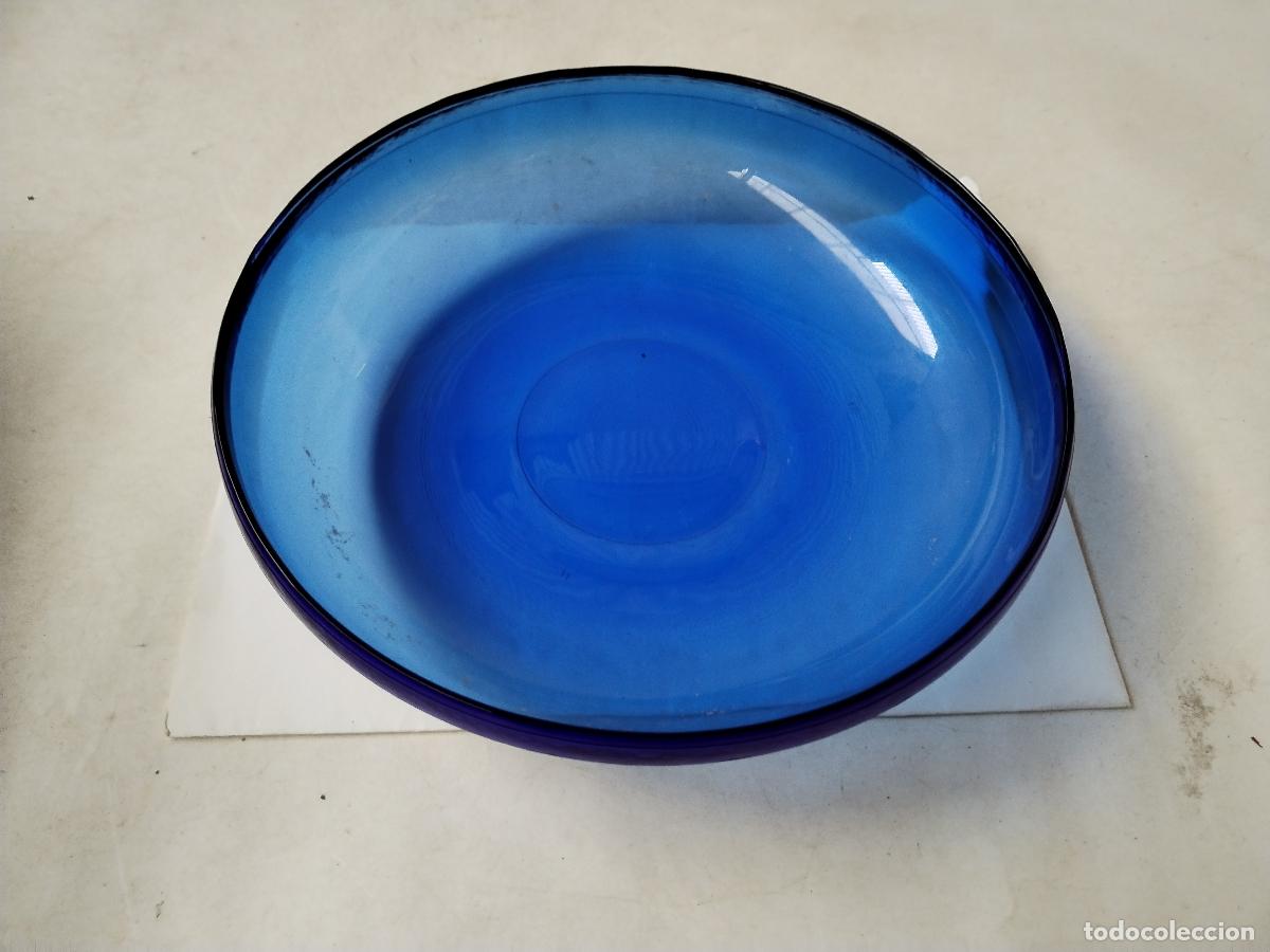 Juegos de mesa: cuenco bandeja cristal azul - Foto 4