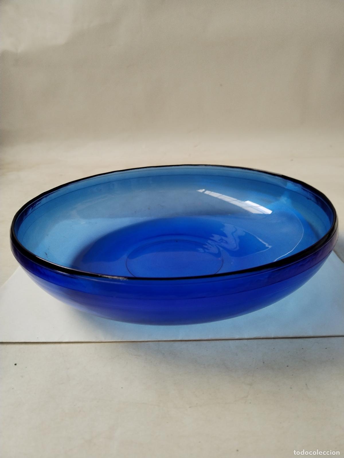 Juegos de mesa: cuenco bandeja cristal azul - Foto 1
