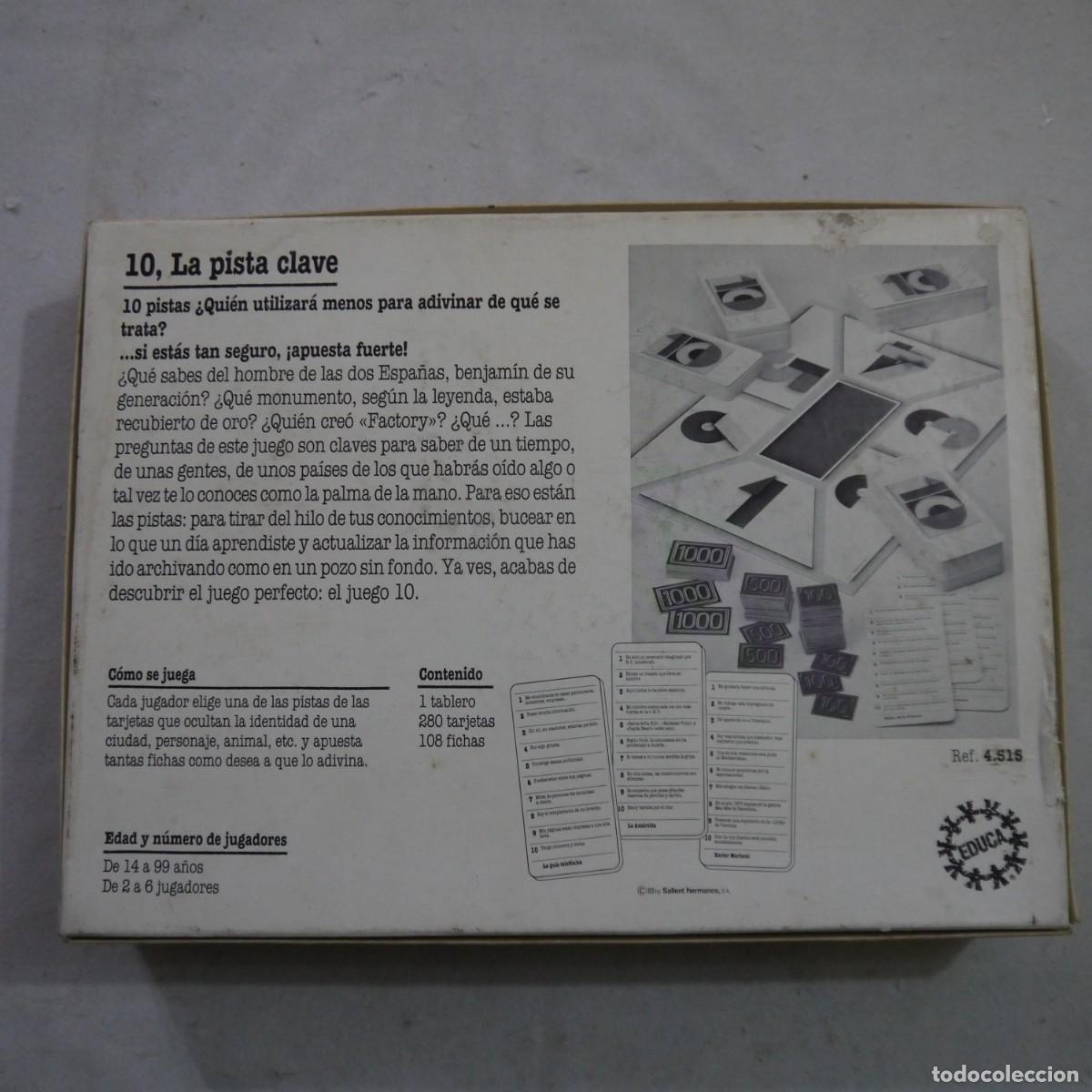 Juegos de mesa: 10 LA PISTA CLAVE - EDUCA - 1989 / REF. 4515 - Foto 7