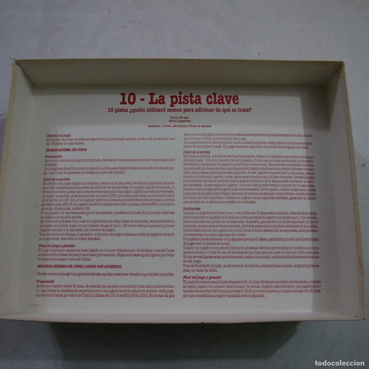 Juegos de mesa: 10 LA PISTA CLAVE - EDUCA - 1989 / REF. 4515 - Foto 8