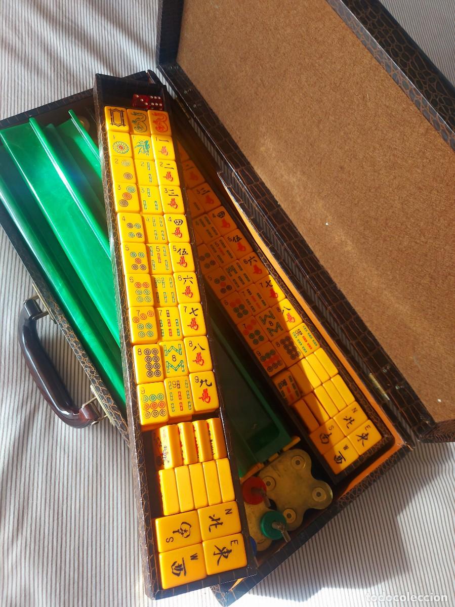 Juegos de mesa: Mahjong en malet&iacute;n de piel - Foto 1