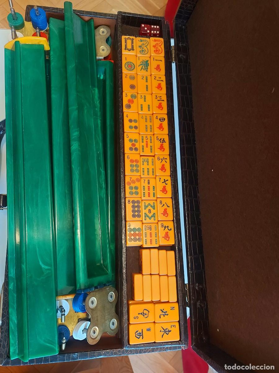 Juegos de mesa: Mahjong en malet&iacute;n de piel - Foto 9