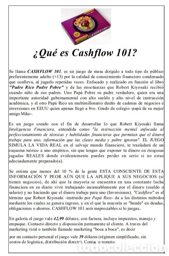 Juegos de mesa: Cashflow 101 espa&ntilde;ol - Foto 7