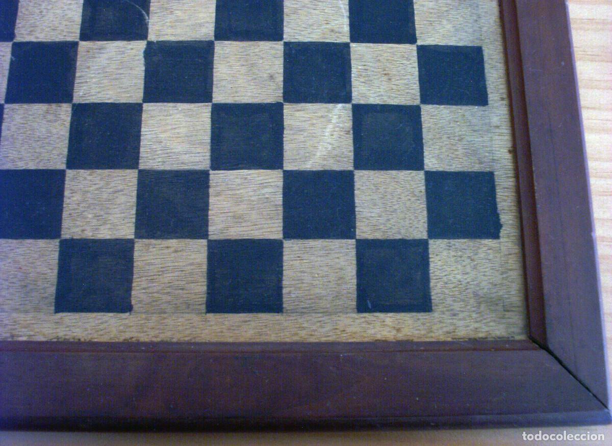 Juegos de mesa: TABLERO DE AJEDREZ Y DE DAMAS - DE MADERA - Foto 4