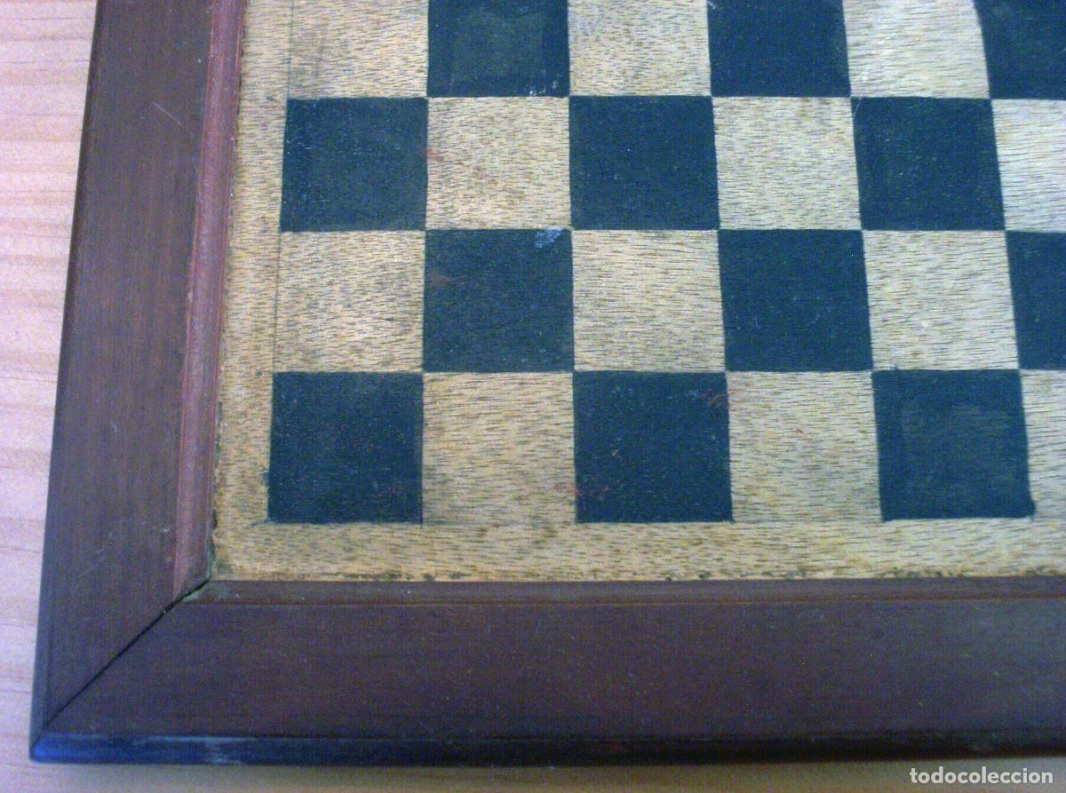 Juegos de mesa: TABLERO DE AJEDREZ Y DE DAMAS - DE MADERA - Foto 5