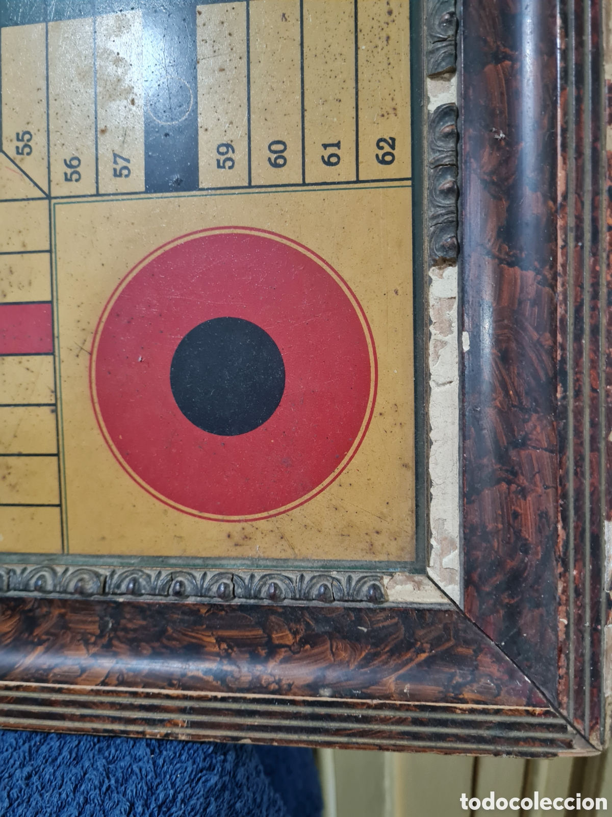 Juegos de mesa: Antiguo parch&iacute;s de chapa y madera - Foto 3