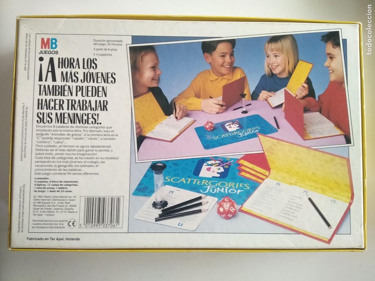 Juegos de mesa: Scattergories Junior MB - 1992 - Foto 5