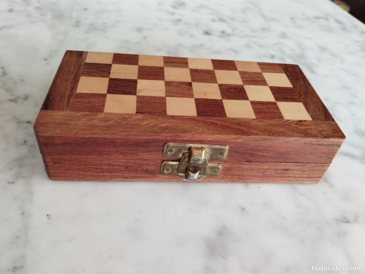 Juegos de mesa: TABLERO DE AJEDREZ DE MADERA PLEGABLE - Foto 7