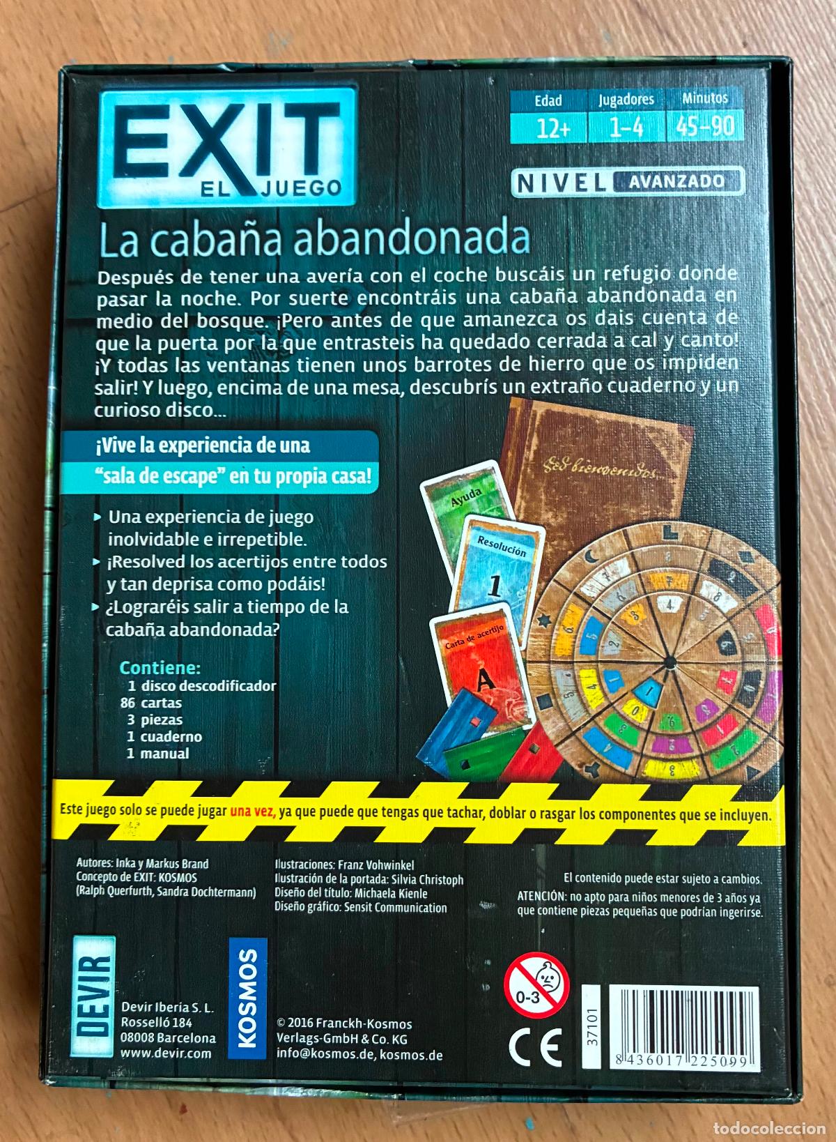 Juegos de mesa: EXIT EL JUEGO, LA CABA&Ntilde;A ABANDONADA, COMPLETO - Foto 2