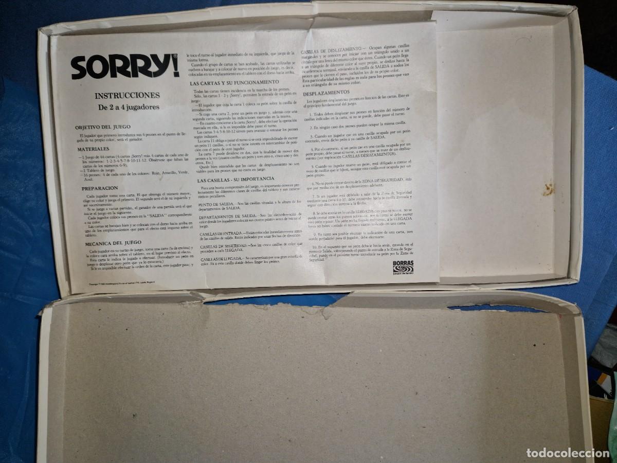 Juegos de mesa: SORRY EL JUEGOD E PERSECUCION BORRAS - JUEGO DE MESA- - Foto 3
