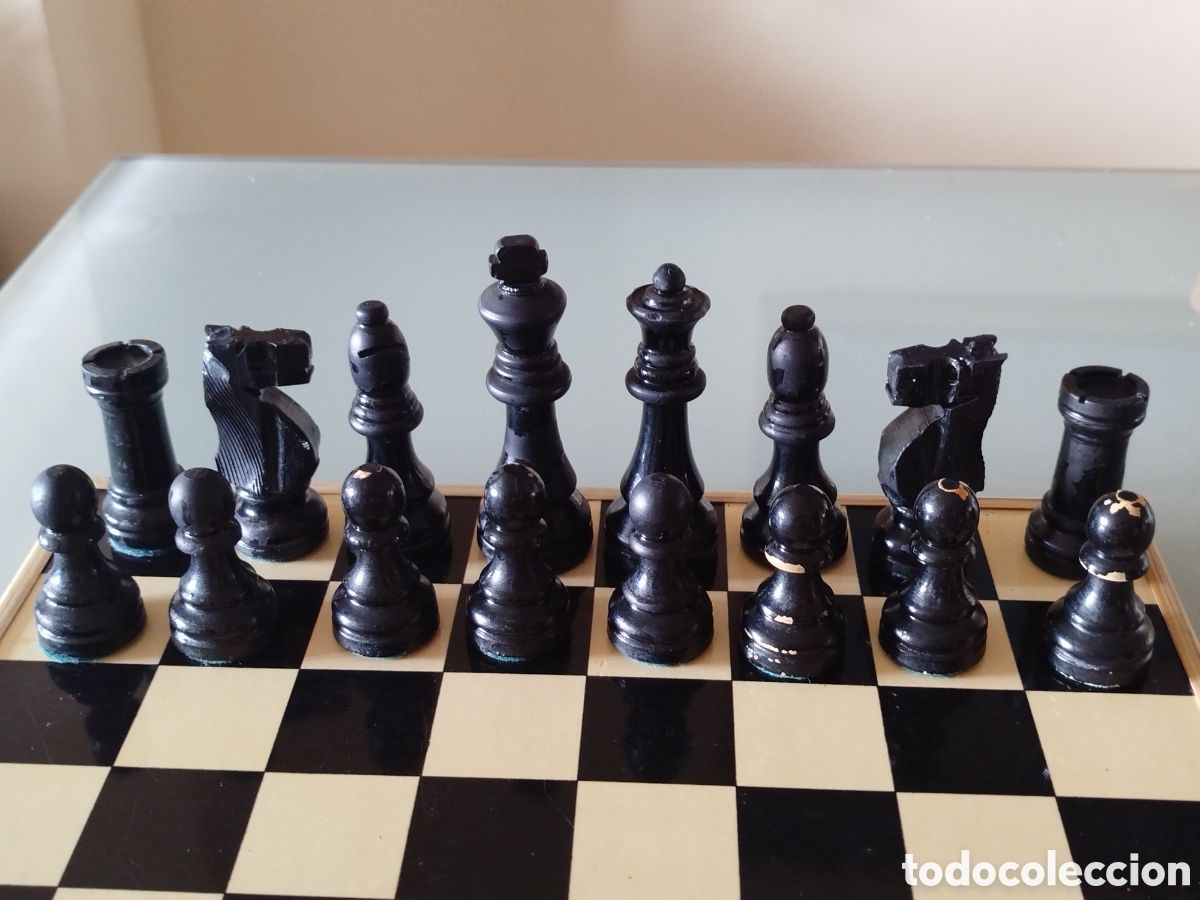 Juegos de mesa: Ajedrez de madera de los a&ntilde;os 70/80 - Foto 2