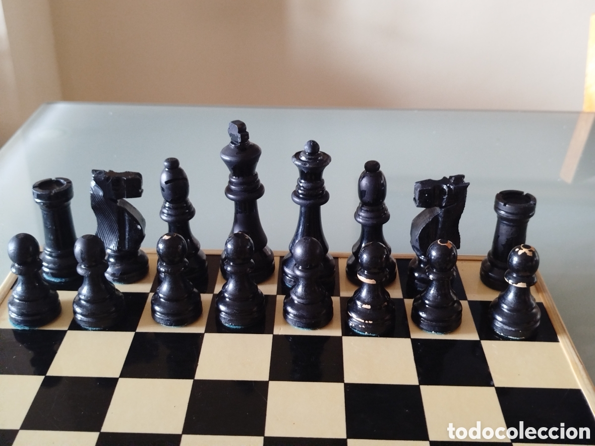 Juegos de mesa: Ajedrez de madera de los a&ntilde;os 70/80 - Foto 4