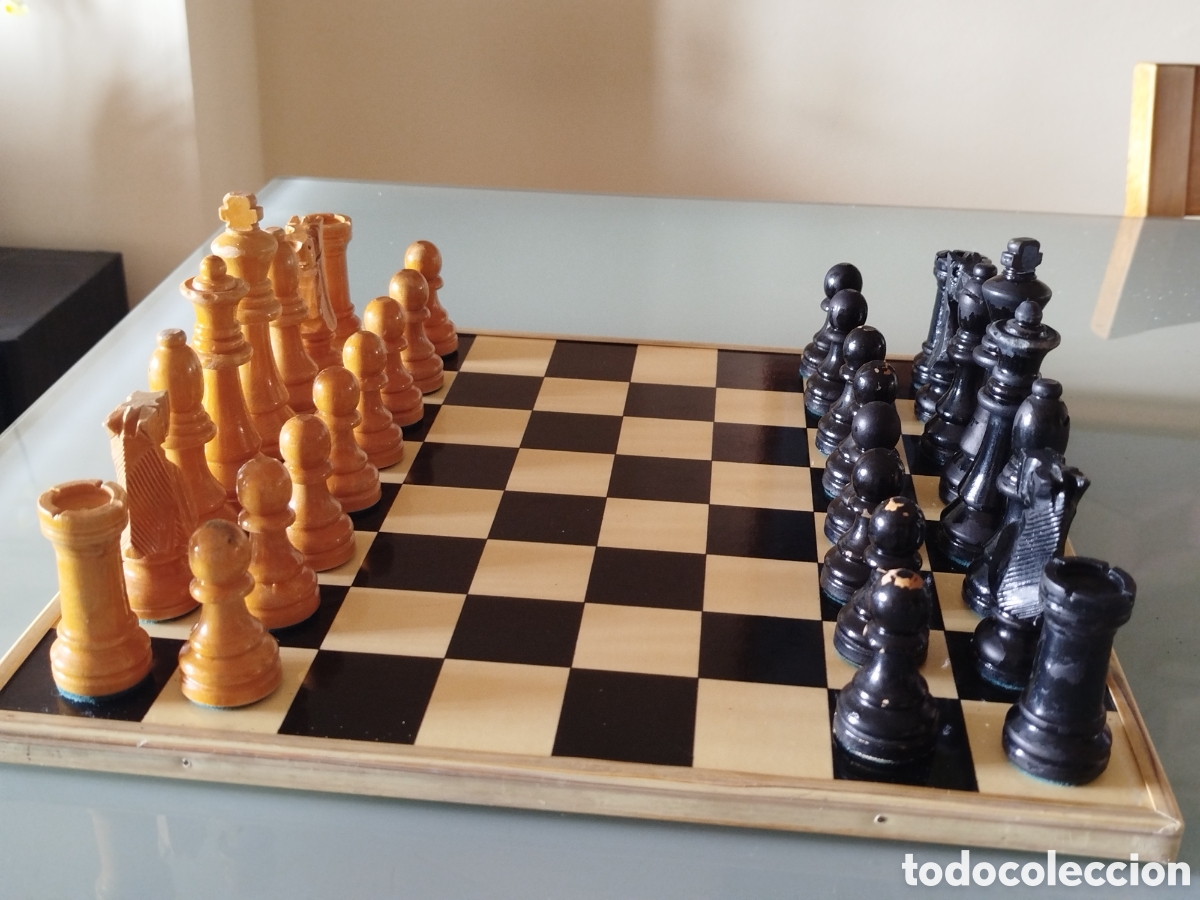 Juegos de mesa: Ajedrez de madera de los a&ntilde;os 70/80 - Foto 5