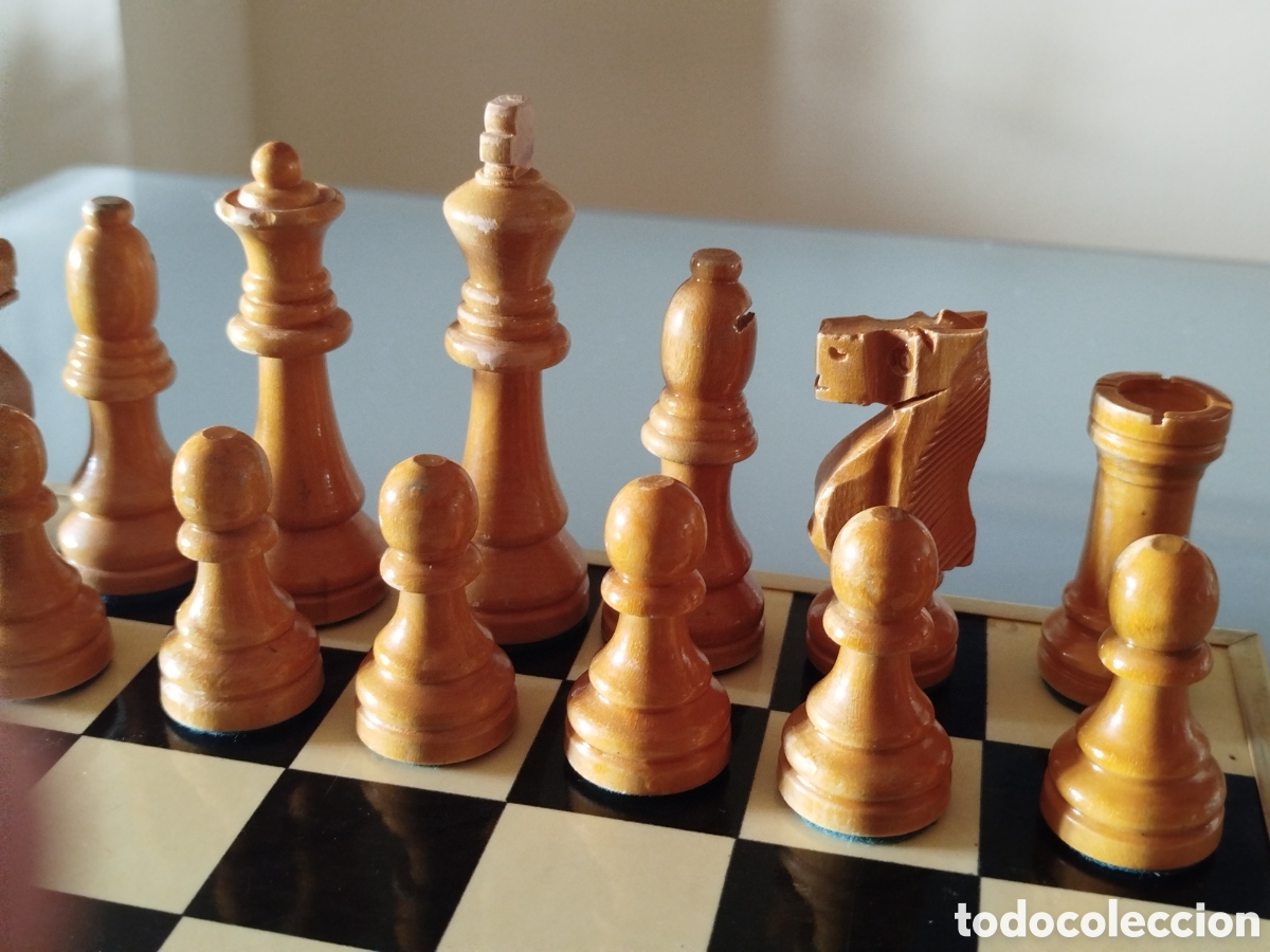 Juegos de mesa: Ajedrez de madera de los a&ntilde;os 70/80 - Foto 6