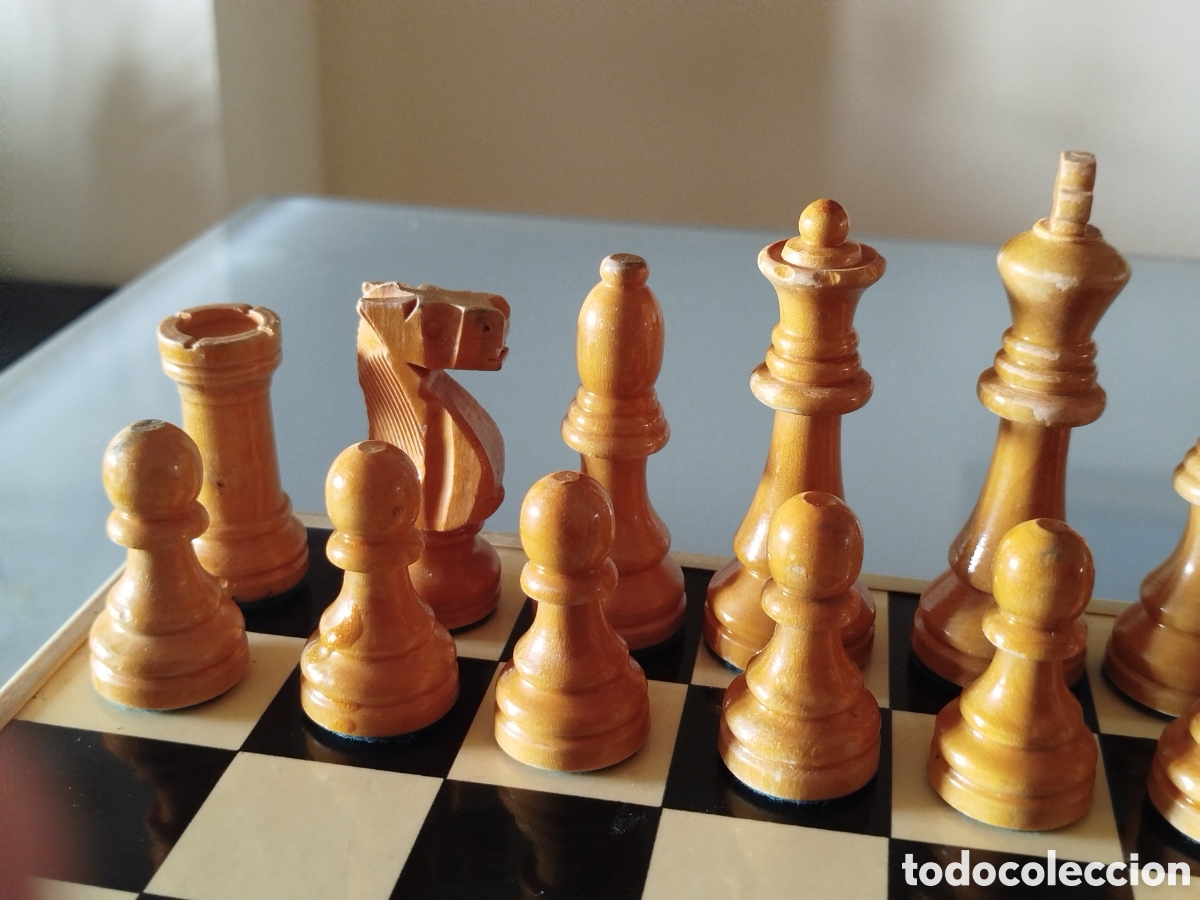 Juegos de mesa: Ajedrez de madera de los a&ntilde;os 70/80 - Foto 7