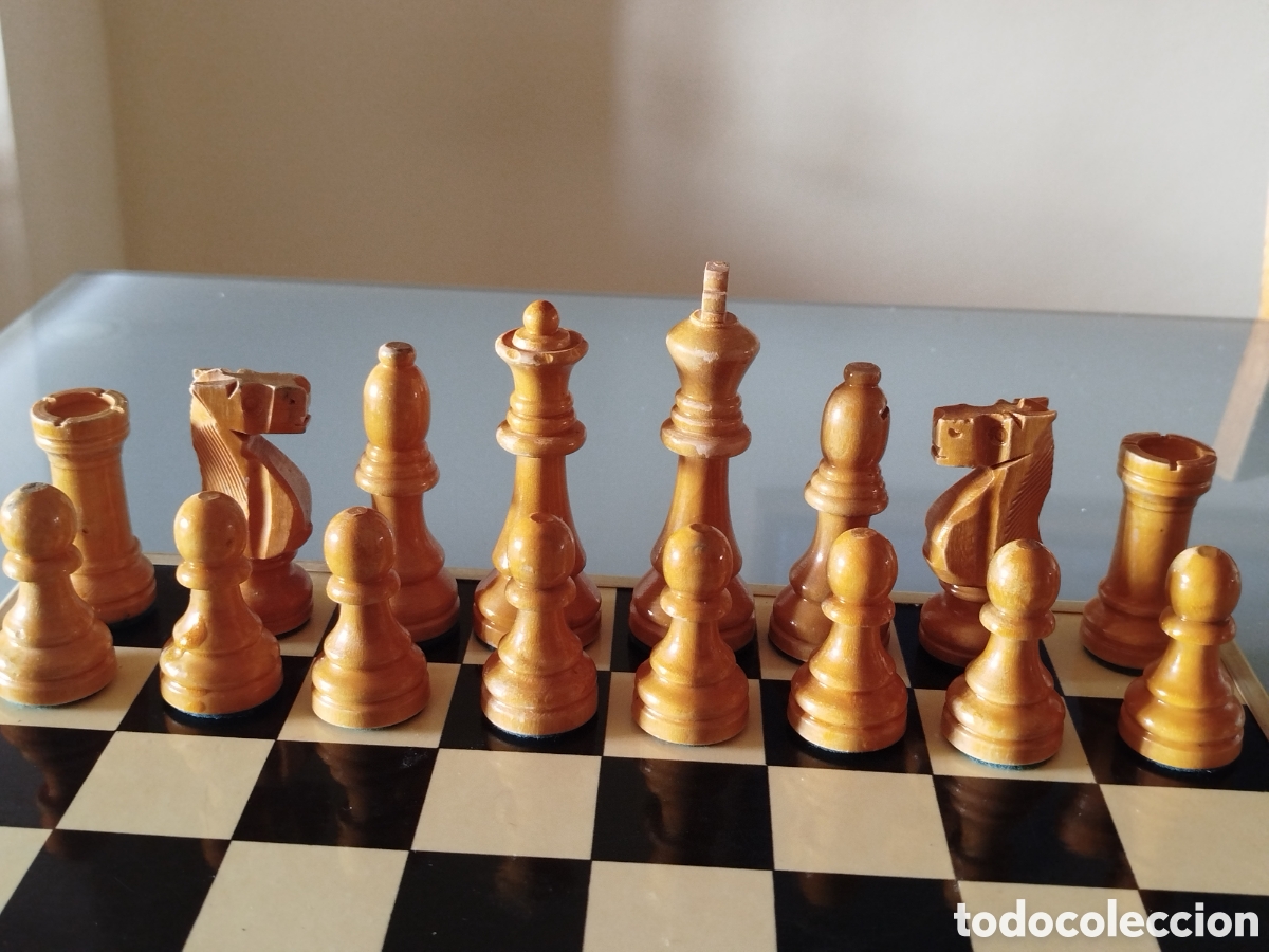 Juegos de mesa: Ajedrez de madera de los a&ntilde;os 70/80 - Foto 8