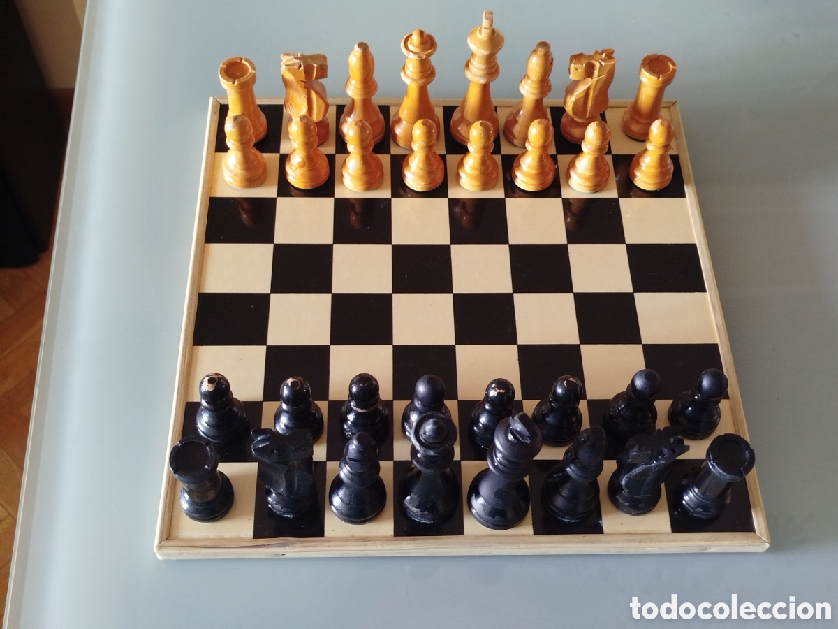 Juegos de mesa: Ajedrez de madera de los a&ntilde;os 70/80 - Foto 11