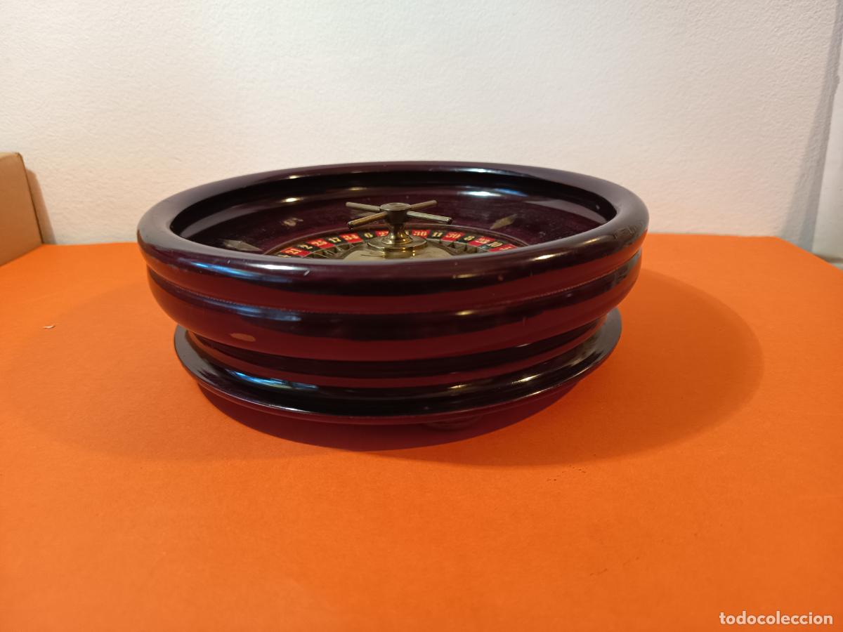 Juegos de mesa: RULETA DE MESA DE MADERA JENSEN EN SU CAJA ORIGINAL - Foto 3