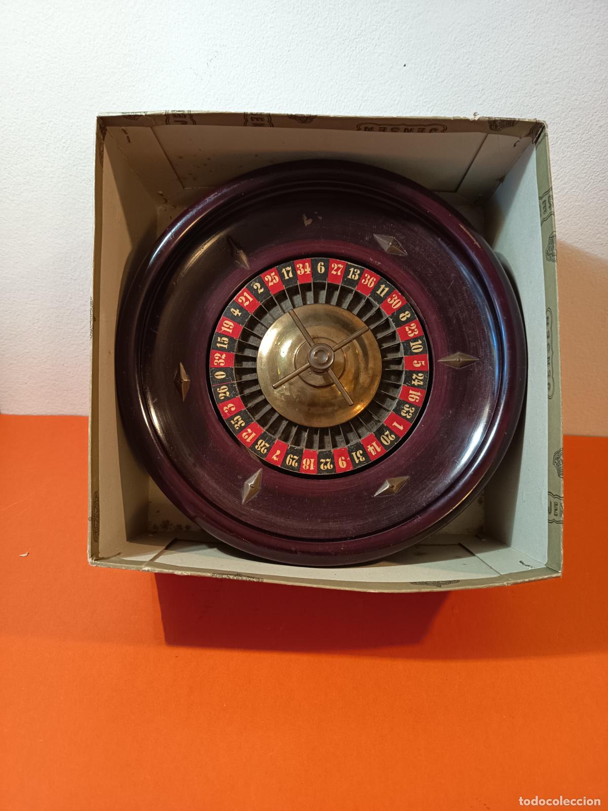 Juegos de mesa: RULETA DE MESA DE MADERA JENSEN EN SU CAJA ORIGINAL - Foto 1